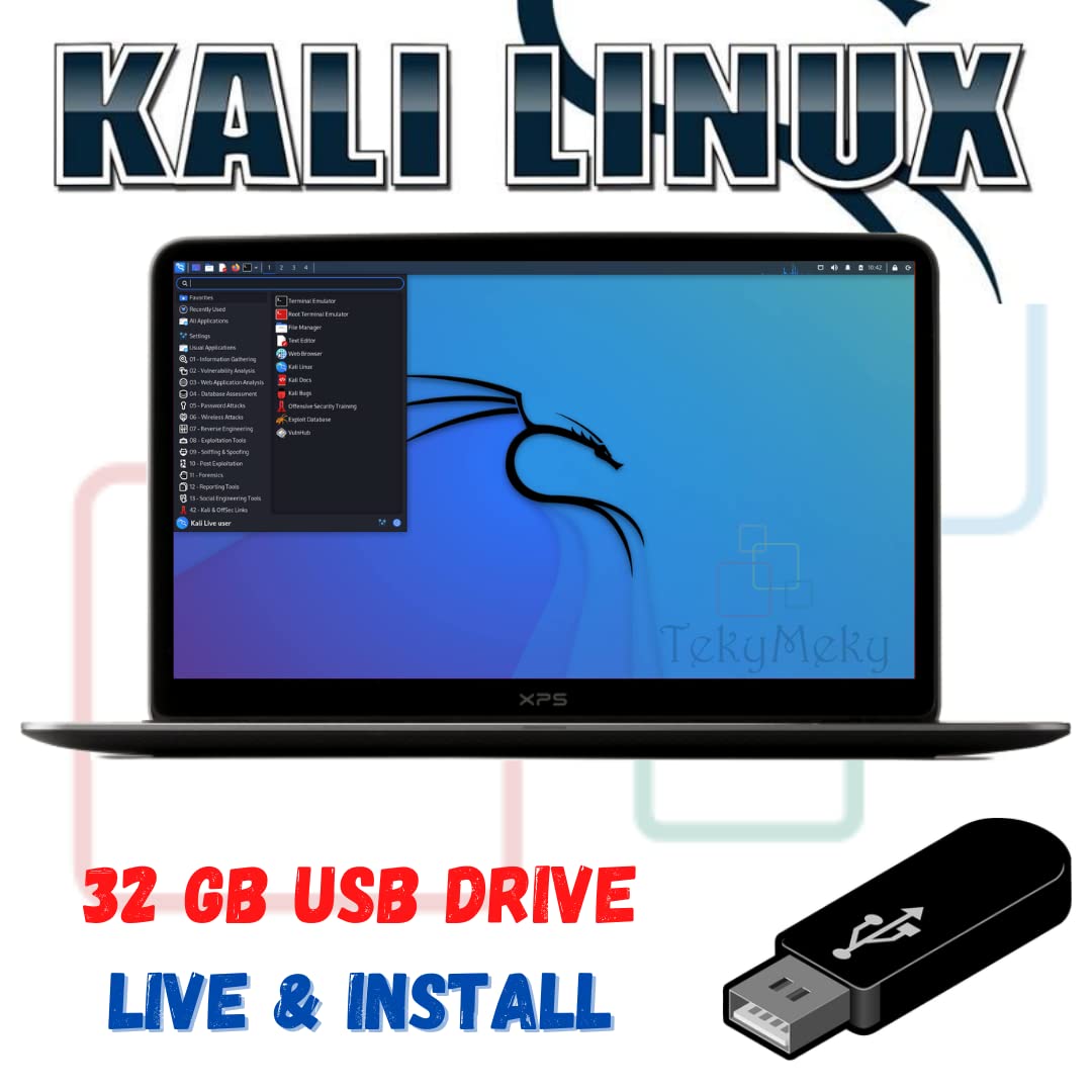 Kali Linux OS Ver 2023.1 Everything Live + Installer 64 Bit Penetration Testing Operating System 32 Gb USB