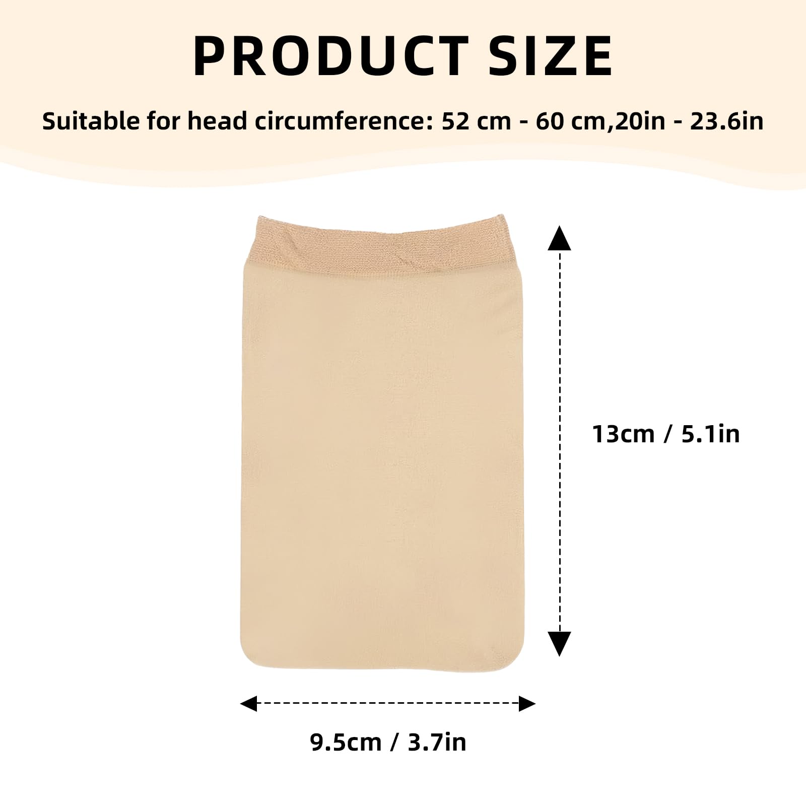 Nylon Wig Caps Invisibile Traspirante Elasticizzato Donna Retina per Capelli Ultra Sottile (Nude)