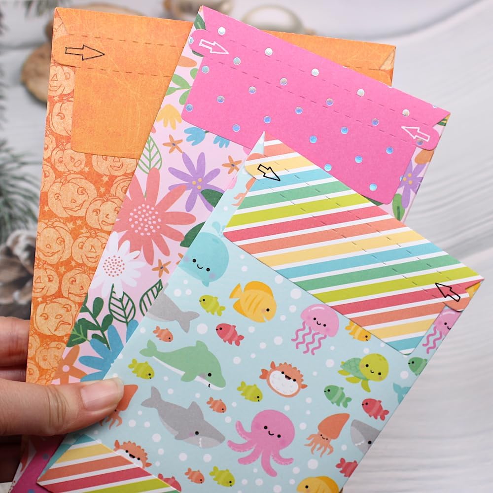 KSCRAFT Envelope Cutting Dies - Metal Stencils For Scrapbooking & Card Making