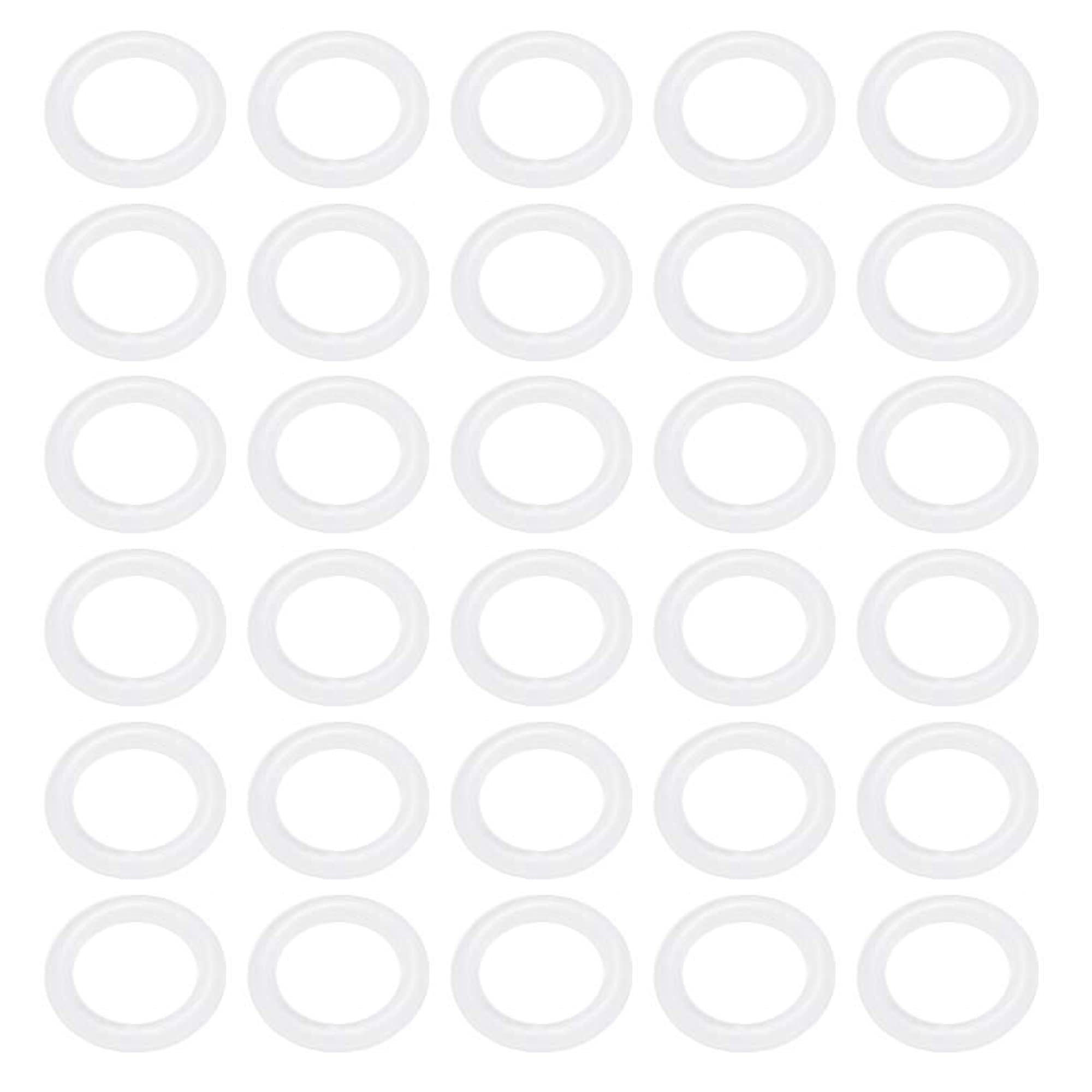 Ofowin [30 Pcs] Silicone O-Rings White 8mm OD 5mm ID 1.5mm Width, Metric VMQ Sealing Gasket for Cup Lids, Coffee Maker, Brewing Fitting, Washer,