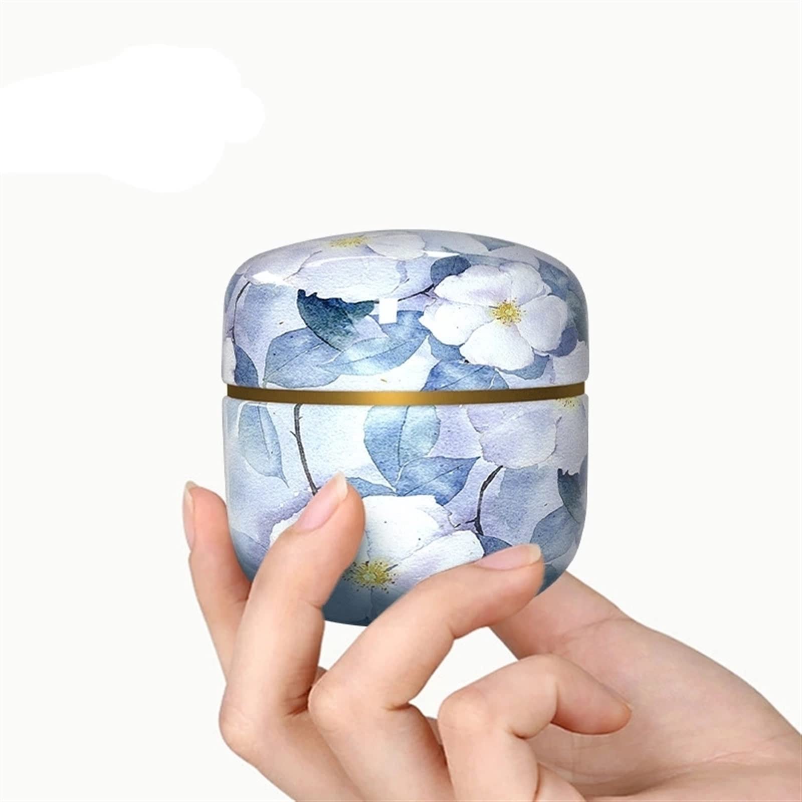JINGYAN Tea Storage Jars Tea Containers Candle Cans Candy Snacks Small Round Mini Portable Tin Packaging
