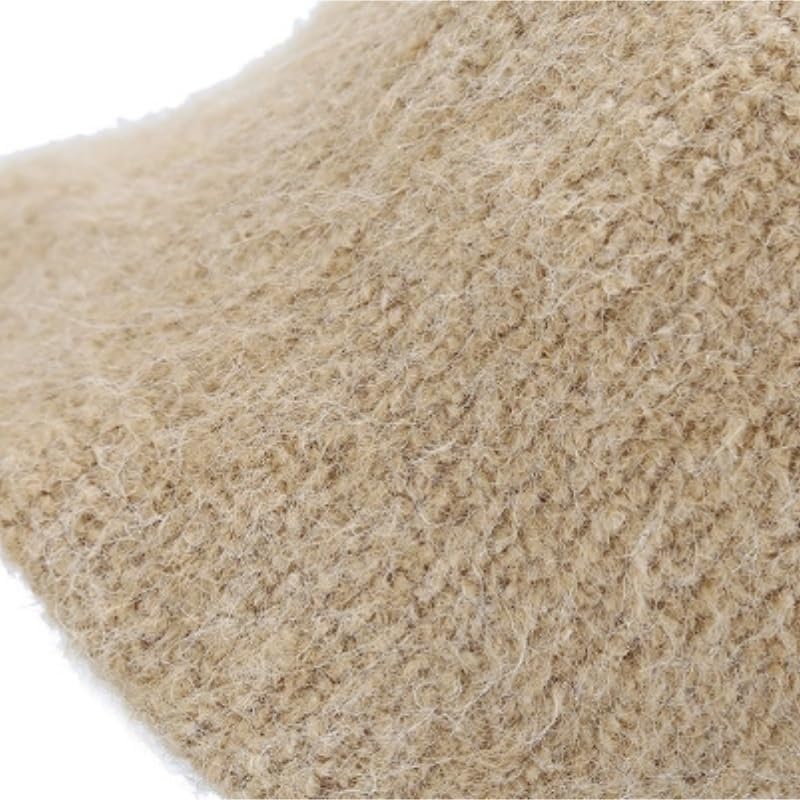 Outdoor Retro Lambskin Fisherman Hat Japanese Basin Hat Bucket Hat for Travel Camping