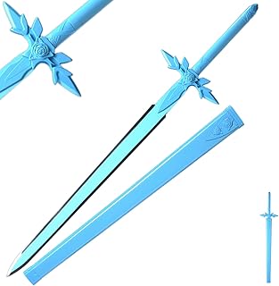 Fort Carbon Steel SAO Sword - Real Metal Handmade Cosplay Kirito Sword - Dark Repulsor/Black Elucidator/Blue Rose