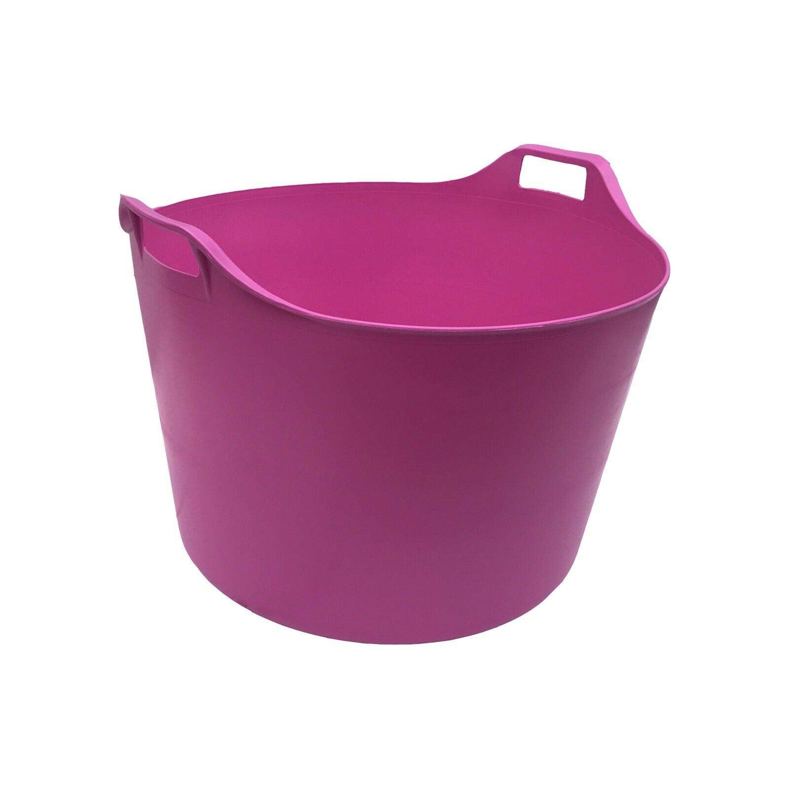 KetoPlastics 76 LITRE EXTRA LARGE Heavy Duty Flexi Tub Garden Home Flexible Colour Plastic Storage Container Bucket Flex Tub- MADE IN U.K (PINK)