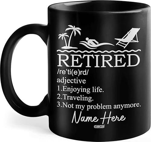 Vista 46 de CUBICER Taza de café de cerámica blanca personalizada, con nombre personalizado, divertidas tazas novedosas con refranes, onzas, regalos de Navidad