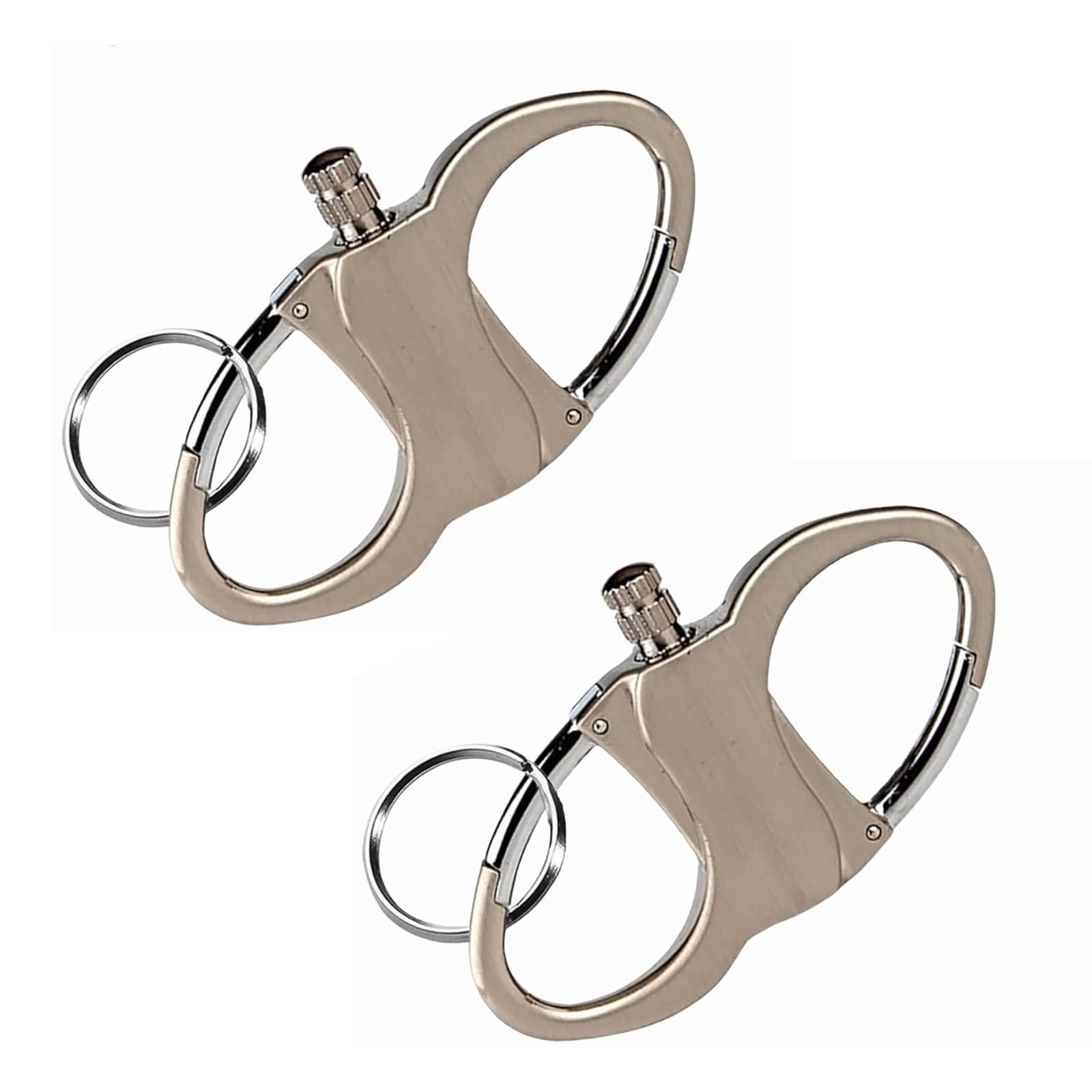 Homaskylynn Silver*2 Infinity Lighter, Keychain Lighter Match Strike, Permanent Waterproof Matches, Emergency Survival Fire Starter Striker, Outdoor Metal Key Chain(Silver*2)