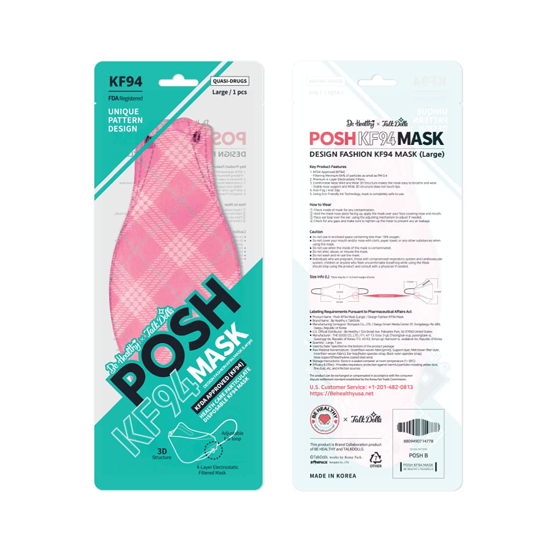 [Pack of 10] Posh KF94 Mask - Washington DC (B04) (MADE IN KOREA)