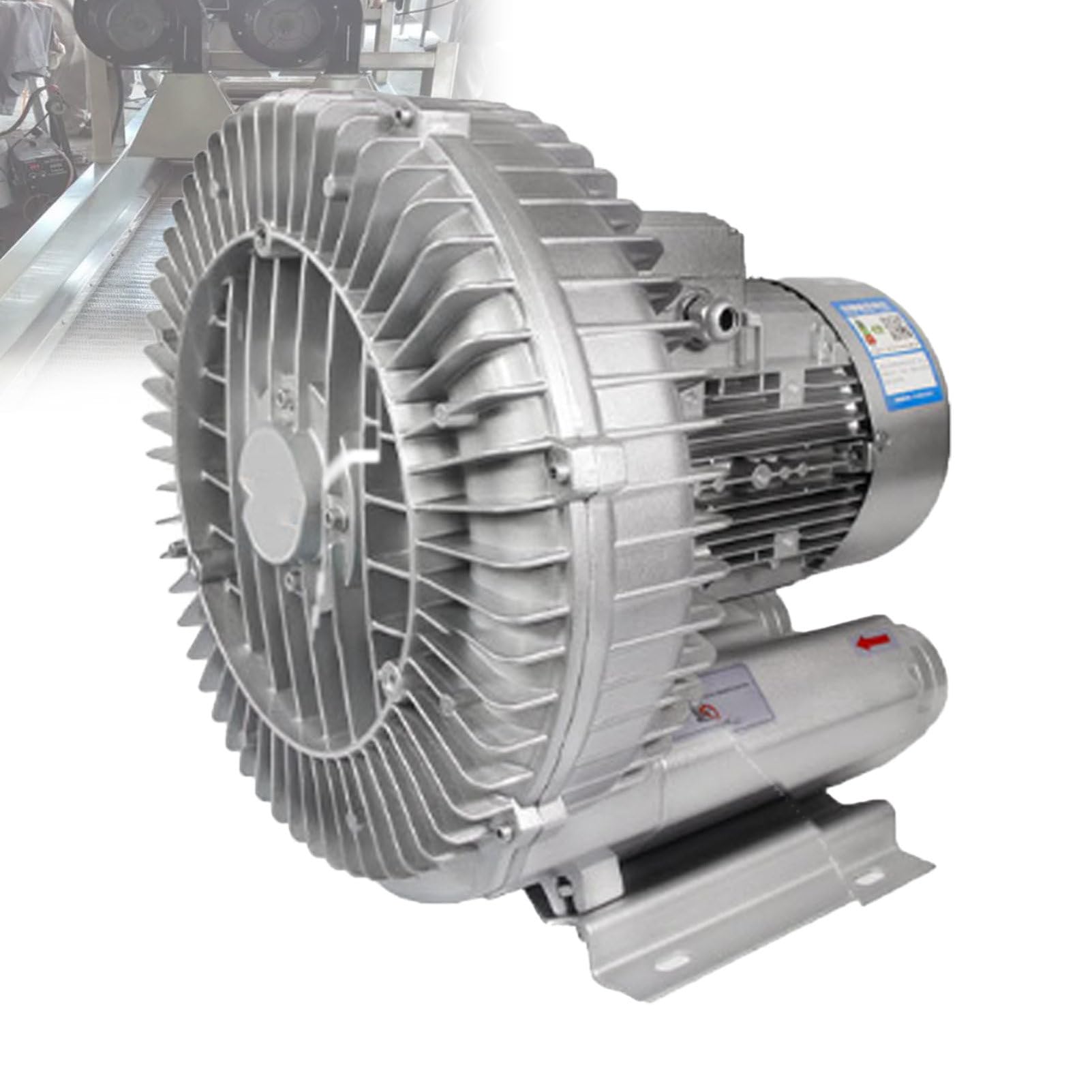 Pvxa Large Airflow Type High-Pressure Vortex Ring Blower,120W-7500W Regenerative Blower,for Sewage Aeration Aquarium Fish Pond ThreePhase-4000W/5.36HP