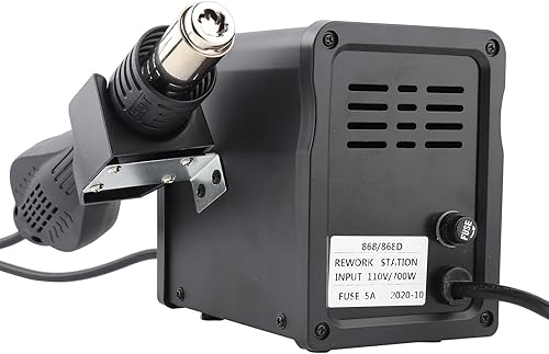 Miniatura 8 de 868D 700W LED Pantalla digital ajustable antiestático hierro caliente pistola de calor estación de retrabajo con boquillas, cable de tierra, pinzas