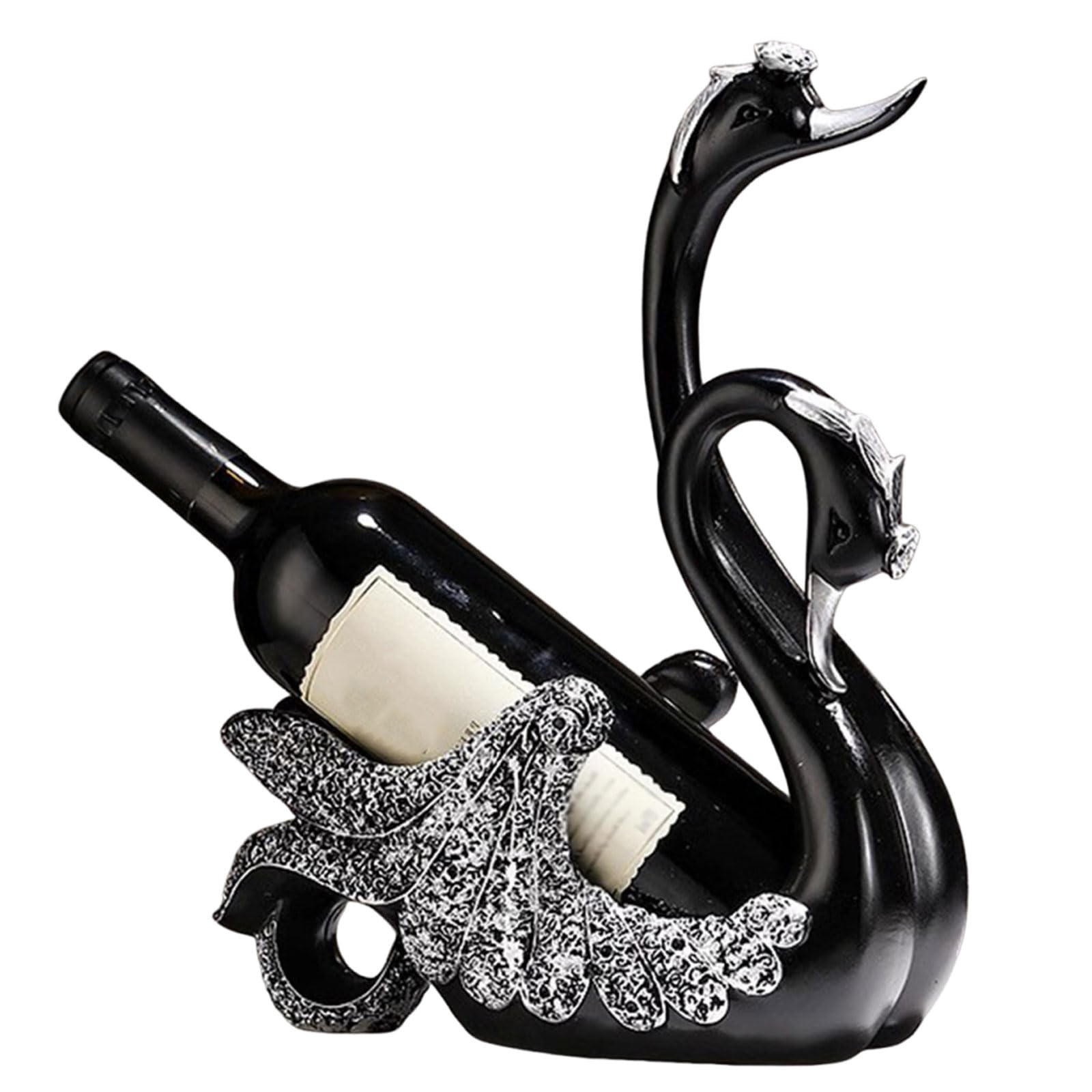 Porte Bouteille pour Une Seule Bouteille, Design Cygne, Décoration De Table pour Comptoir Et Table À Manger, Porte-Bouteilles sur Pied Cuisine, Bar Et Armoires