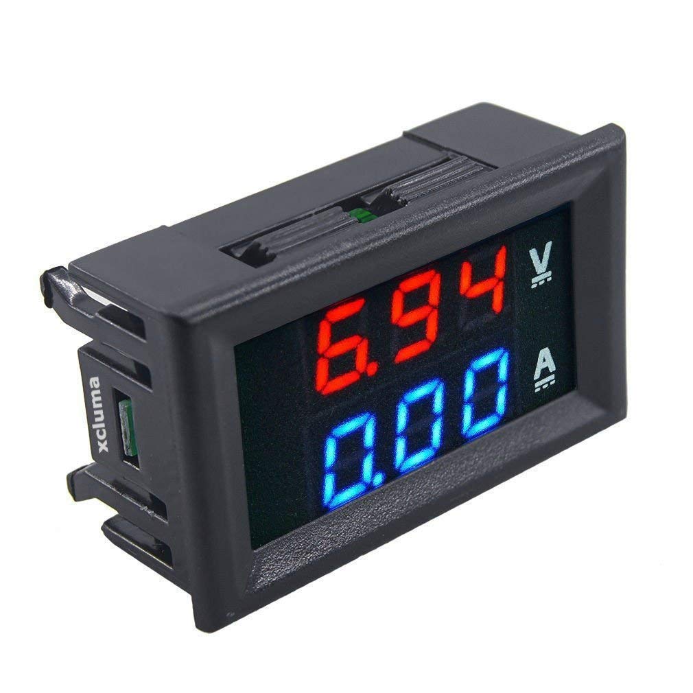 Robodo Digital Voltmeter Ampeter DC 0-100V 10A Dual LED Monitor Panel, Red and Blue (BE0179) (B07L6TML1R) Amazon Price History, Amazon Price Tracker