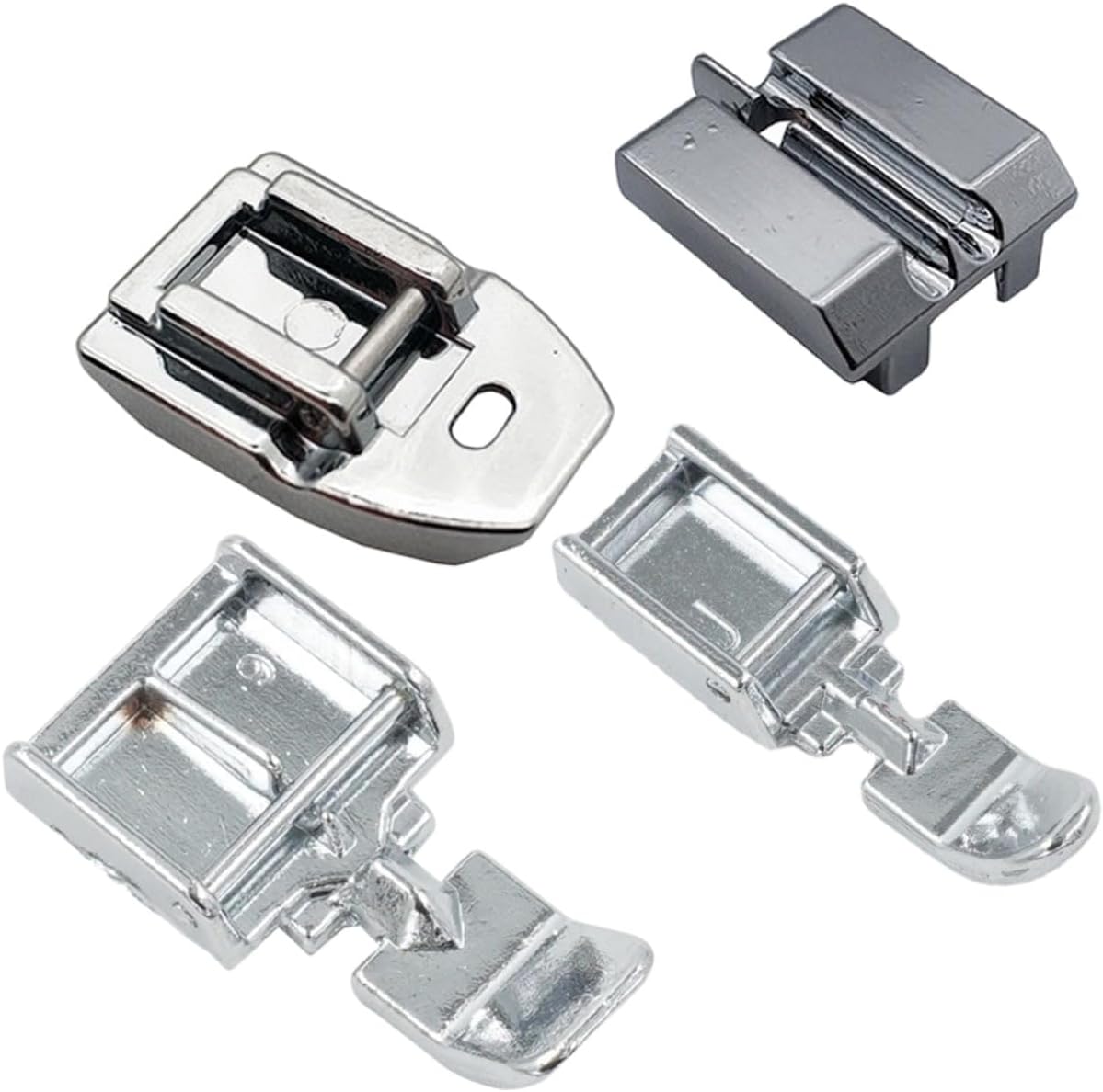 4pcs Wear-Resistant Alloy Sewing Feet Presser Foot Set for Household Electric Sewing Machines Multi-Function Stitching Accessories