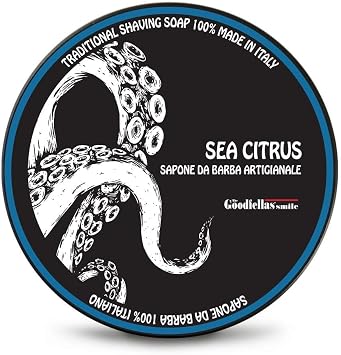 The Goodfellas Smile, Italian Premium Shaving Soap, Formulated with Shaving Brush Sea Citrus