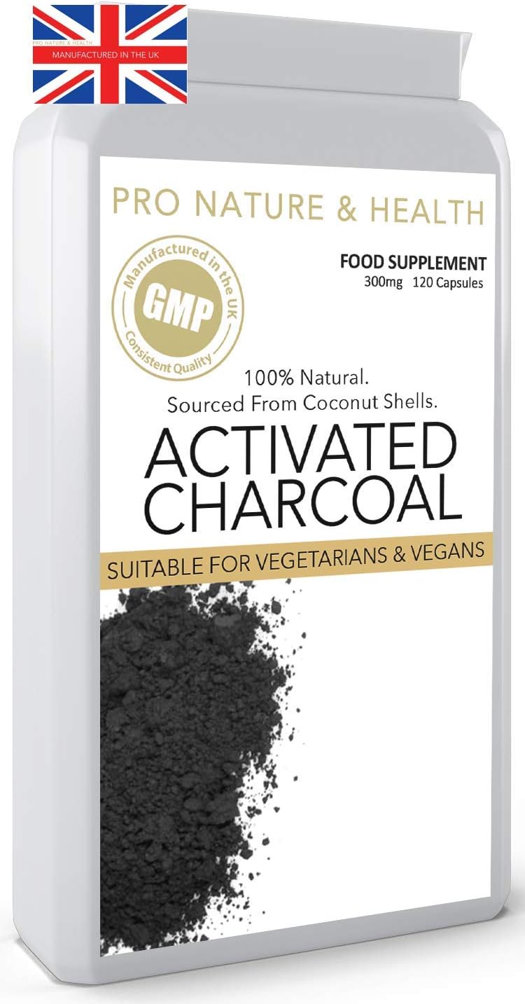 Activated Charcoal Capsules 300mg x 120 Capsules Digestion