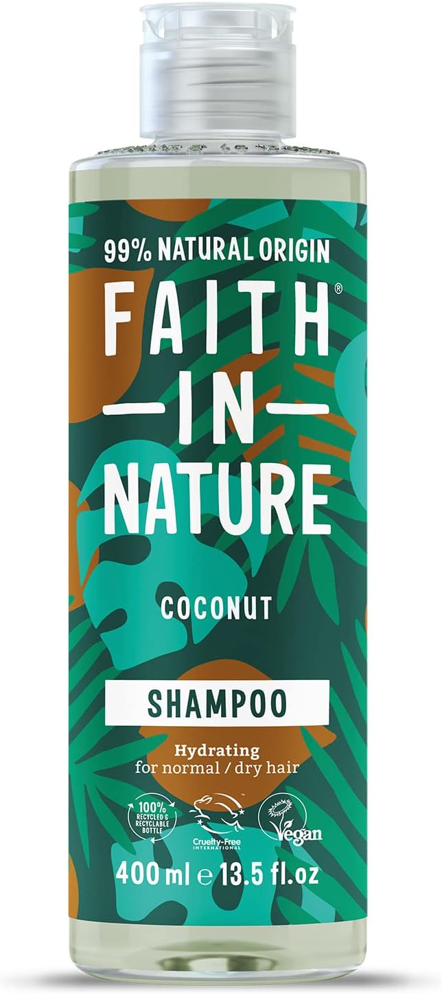 Faith In Nature Organic Coconut Shampoo, Hydrating for Dry Hair & Scalp, Vegan & Cruelty Free, No SLS, Silcones or Parabens, 400ml Faith In Nature Organic Coconut Shampoo, Hydrating for Dry Hair & Scalp, Vegan & Cruelty Free, No SLS, Silcones or Parabens, 400ml