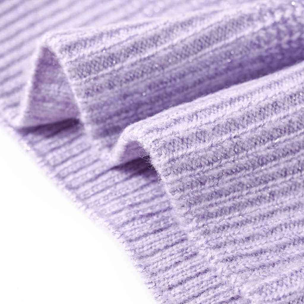 Chaleco de punto para niños de color lila claro 92, material de viscosa acrílico suave, cuello redondo, lavable a máquina, cálido y cómodo para niñas y niños, uso diario