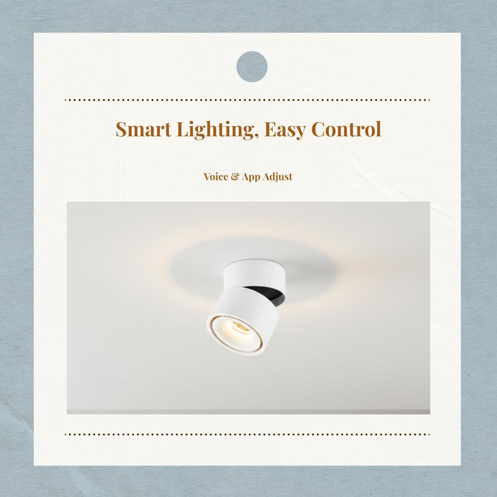 Smart Light-Emitting diode Ceiling Light, Dimmable Surface Mount, Remote Control, Color Changing, Flush Mount for Living Room, Bedroom, Kitchen White 1-Head HomeKit-image-25