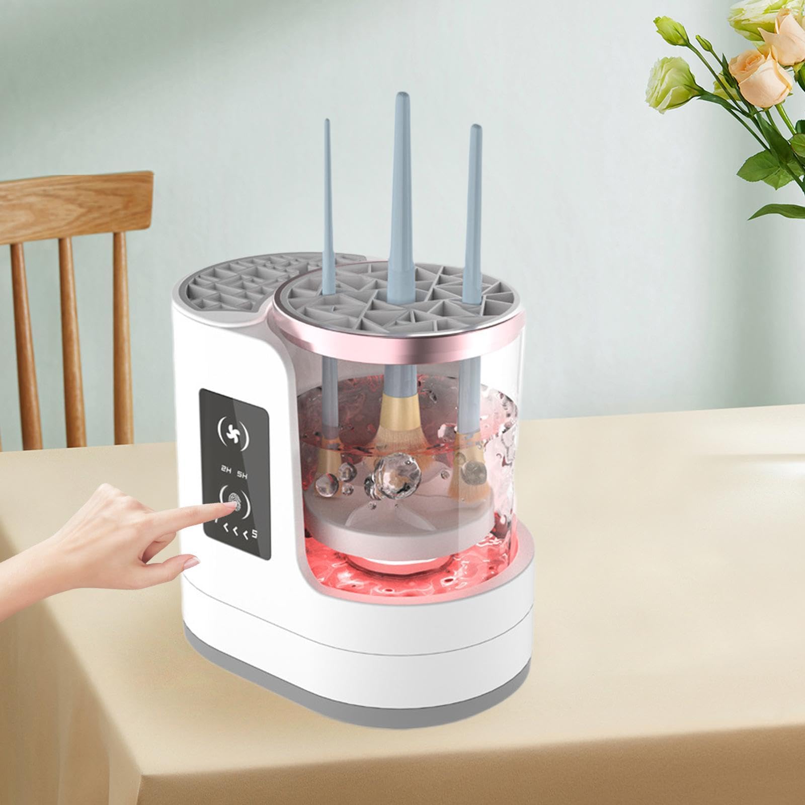 2 set di pennelli elettrici per la pulizia dei pennelli da trucco professionali per salone