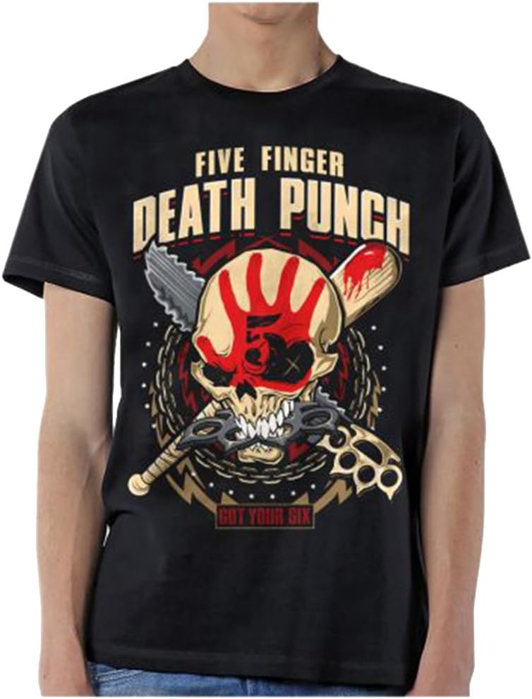 Five Finger Death PunchMens T Shirt got your six Zombie Kill band logo Official