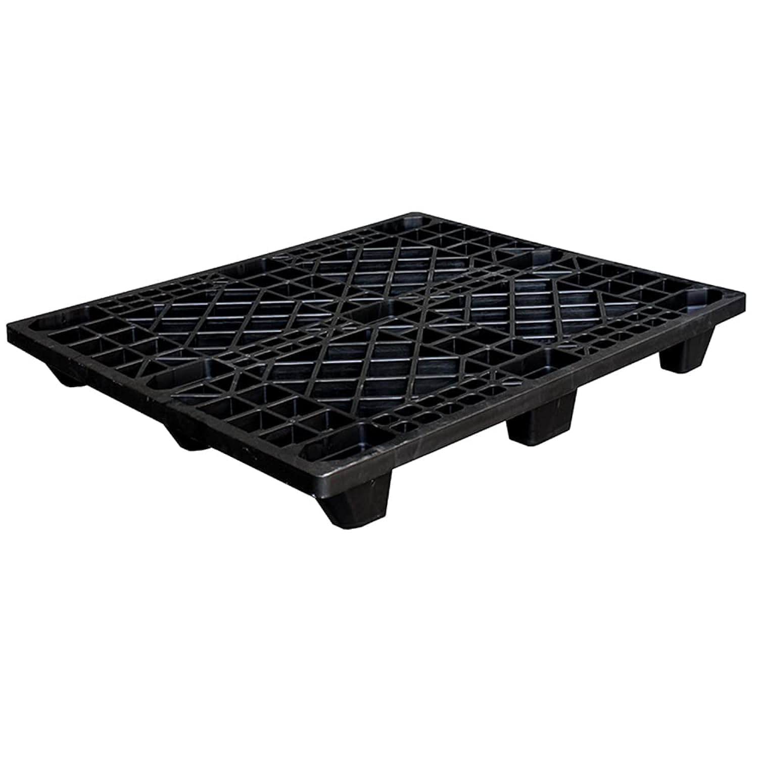 Generic Recycled Plastic Pallet, 120x80 cm, Open Deck Design, Molded-in One Piece, 4.4 kg