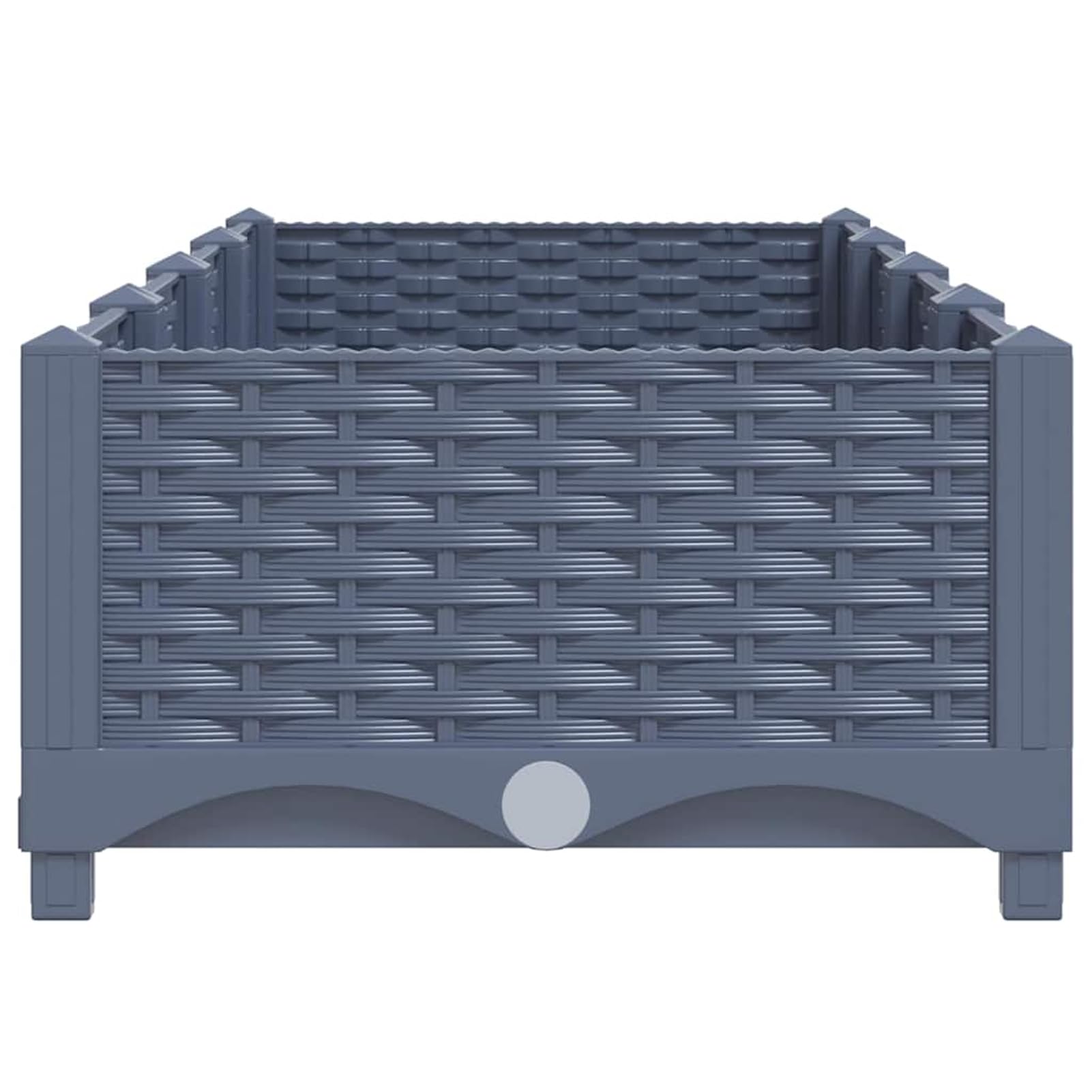 Gecheer Letto Rialzato per Giardinaggio, Vaso Giardino Fioriera Aiuola Contenitore, 160x40x23 cm in Polipropilene Robusto, Spazio Ampio per Piante, Ideale per Balcone Cortile e Orto Domestico