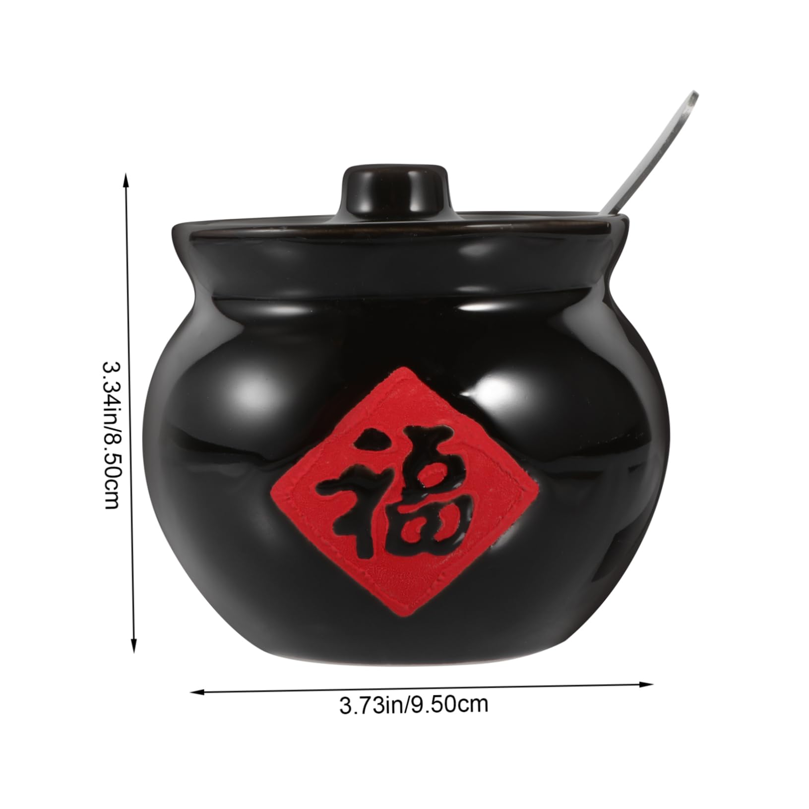 KICHOUSE Ceramic Condiment Pot Vintage Spice Container Salt Storage Jar Easy Open Lid Home Kitchenware