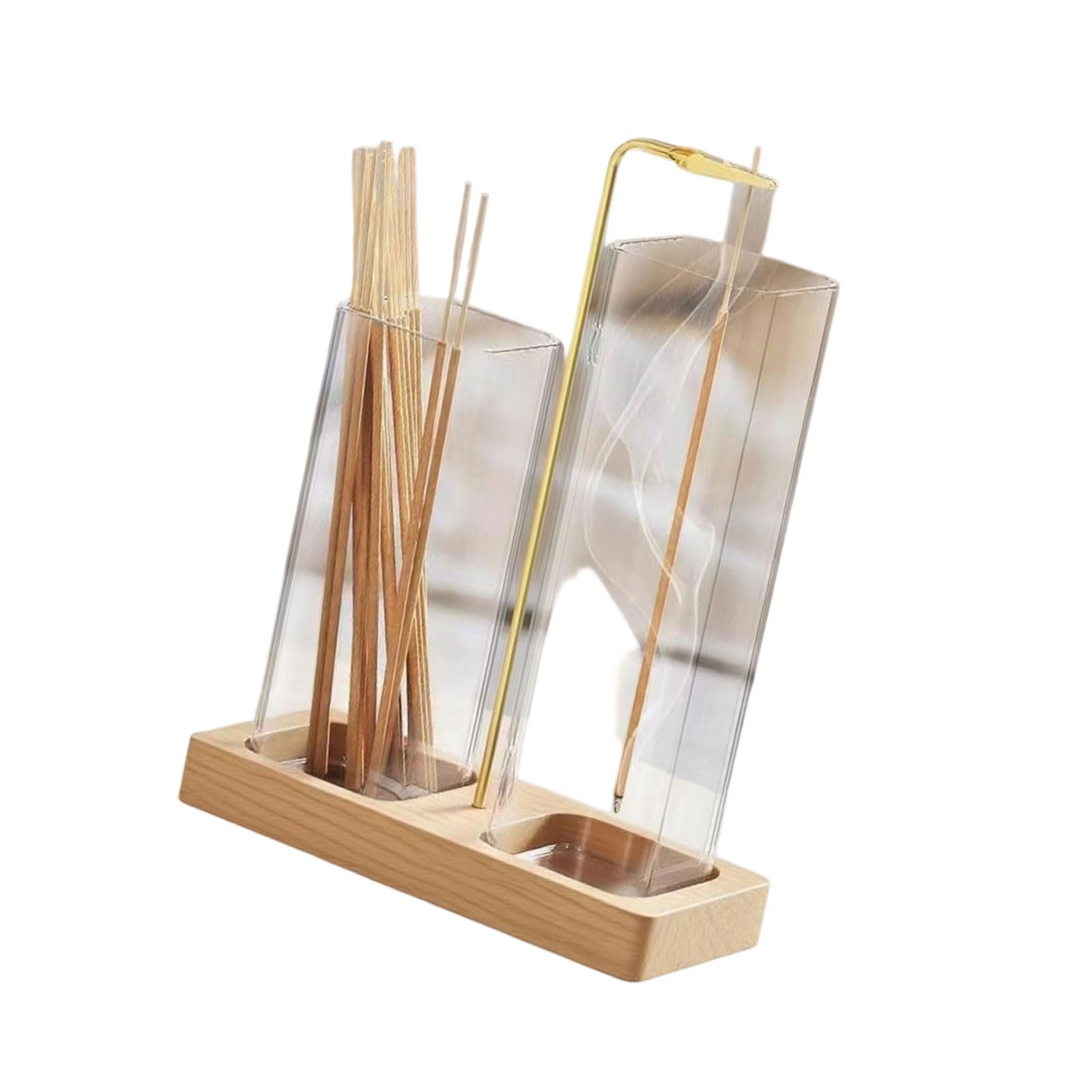 2 in 1 Scented Diffuser Glass Cup Holder Upside Down Incenses Stick Burners with Ashes Catcher for Home Relaxation Ashes Catcher Incenses Stick Burners