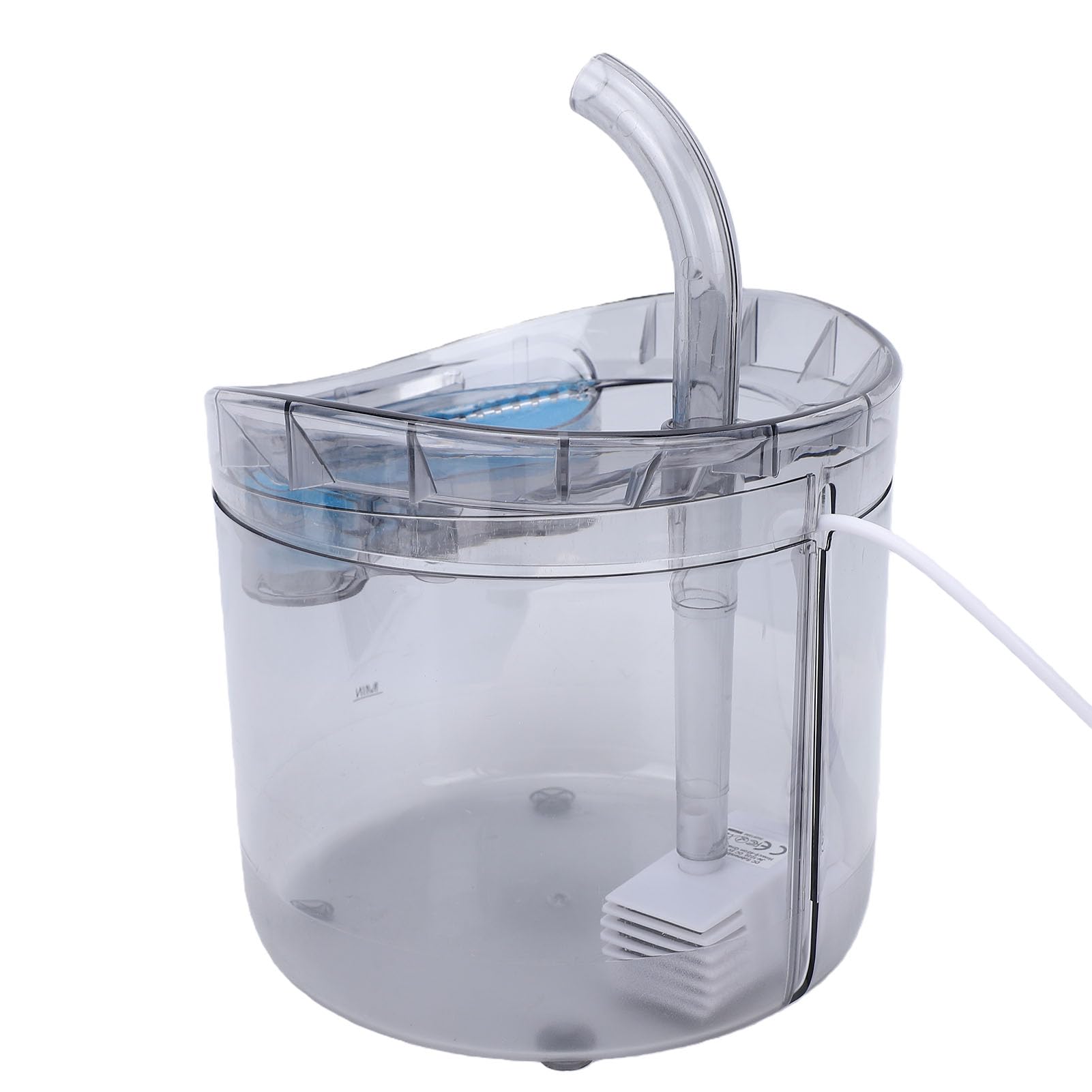 Annadue Fontana per Animali Domestici Ad Energia Solare, Fontanella Automatica per Cani Gatti da 2 Litri, Distributore d'acqua per Interni Ed Esterni Alimentato Tramite USB con Pompa di Circolazione
