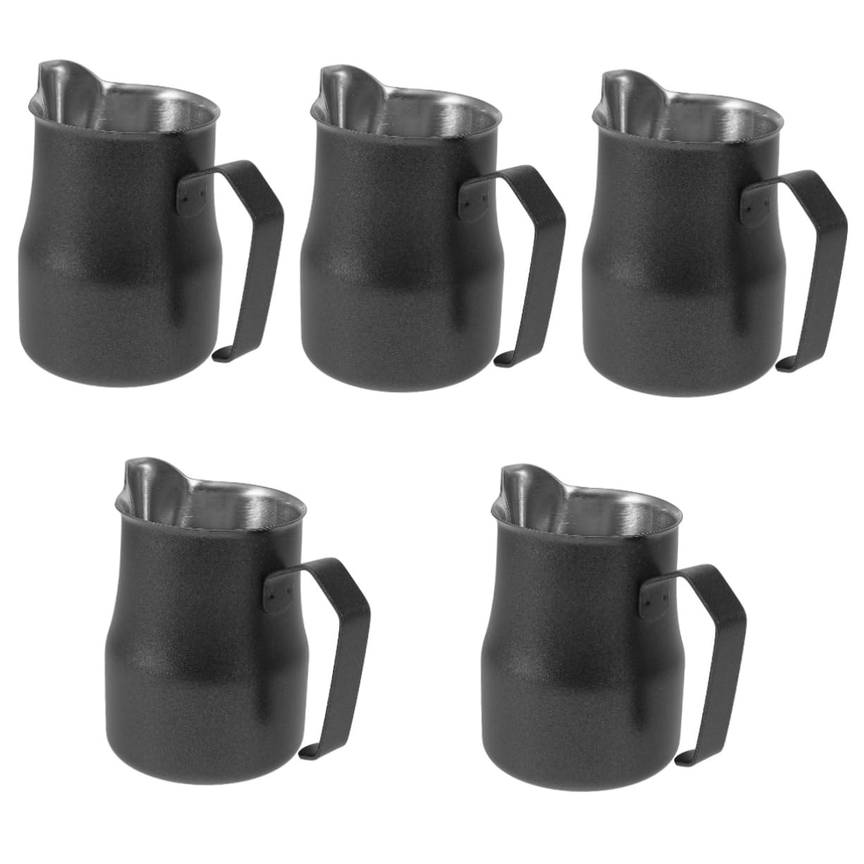 jojofuny 5piezas Jarra Leche De Acero Inoxidable Para Latte Art y Espresso Espumador De Café Profesional De Precisión Para Cafeterías y Uso Doméstico