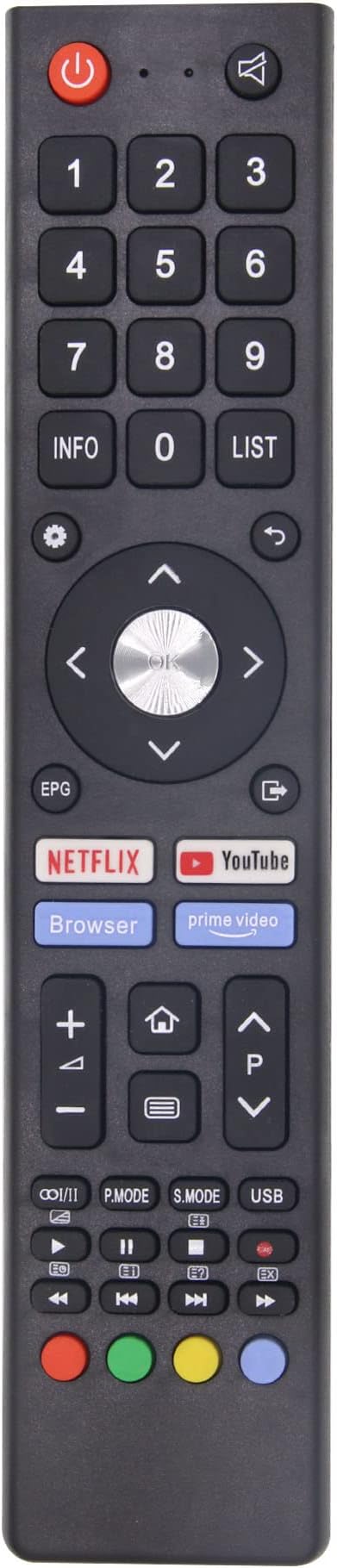 Gcbltv02Bdbir T&eacute;l&eacute;commande De Rechange Pour Tv Chiq U50H7L U50H7N