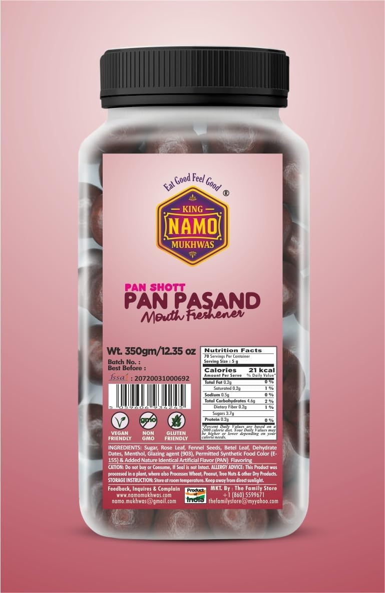 NAMO-PAN PASAND (350 GM / 12.35 OZ) | PAN SHOTT | TASTY & DELICIOUS PAAN GOLI
