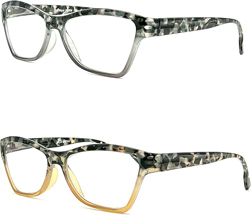 MIYUI JAPAN EZ - Gafas de lectura para mujer, con bloqueo de luz azul, antifatiga ocular, tubo para lector de computadora, pequeño, vidrio delgado y