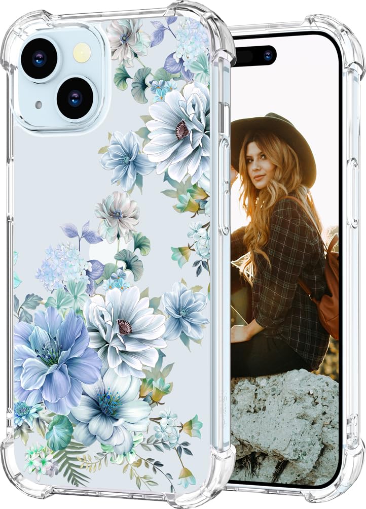 Amazon.com: Hungo Compatible for iPhone 15 Plus Case Floral Flower