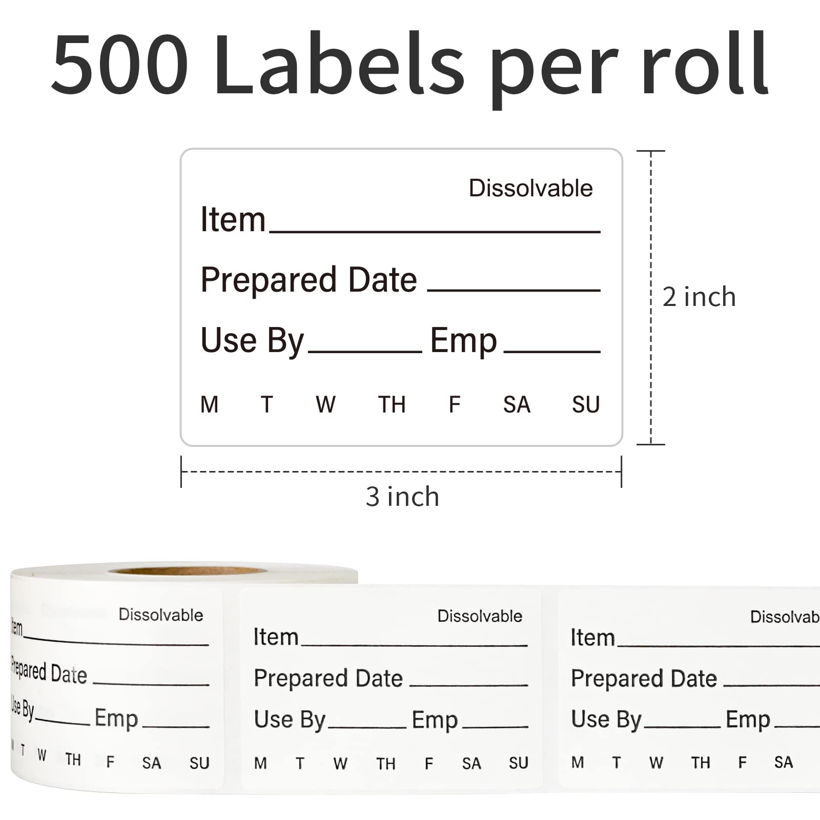 Snapklik.com : 500 Large Size Dissolvable Food Rotation Labels 2
