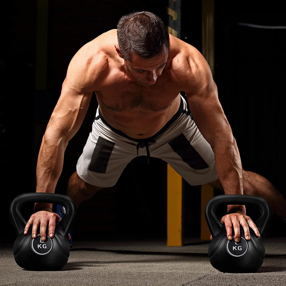 Kettlebell Zestaw Kettle Bell Zestaw wagi ciężarowe Zestawy ciężarów - 2kg 4kg 6kg 8kg Kettlebells do treningu siłowego fitness domowego