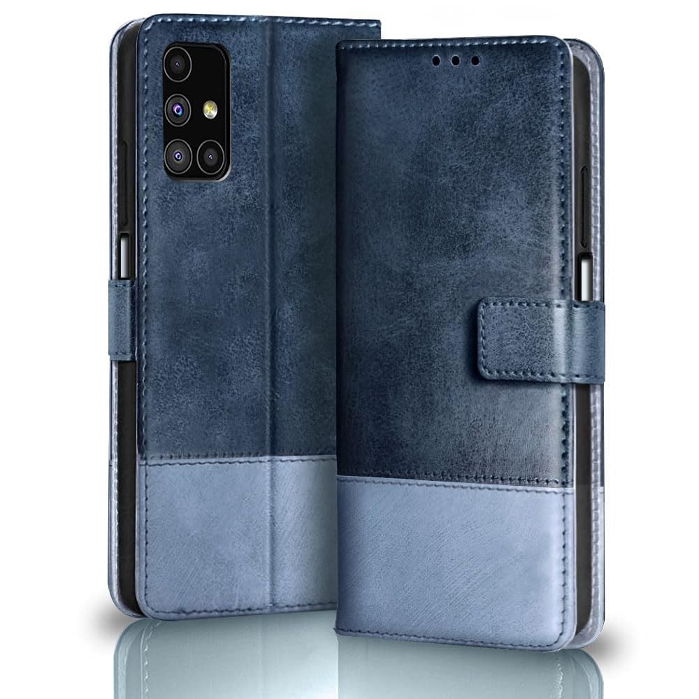 TheGiftKart Flip Back Cover Case for Samsung Galaxy M31s | Dual-Color Leather Finish | Inbuilt Stand & Pockets | Wallet Style Flip Back Cover Case for Samsung Galaxy M31s (Faux Leather, Blue & Sky) (B0CND6SHCT) Amazon Price History, Amazon Price Tracker