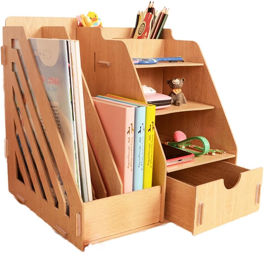 MineSign4Tiers Desk Organizer Stackable Trays for Office Desktop Organization