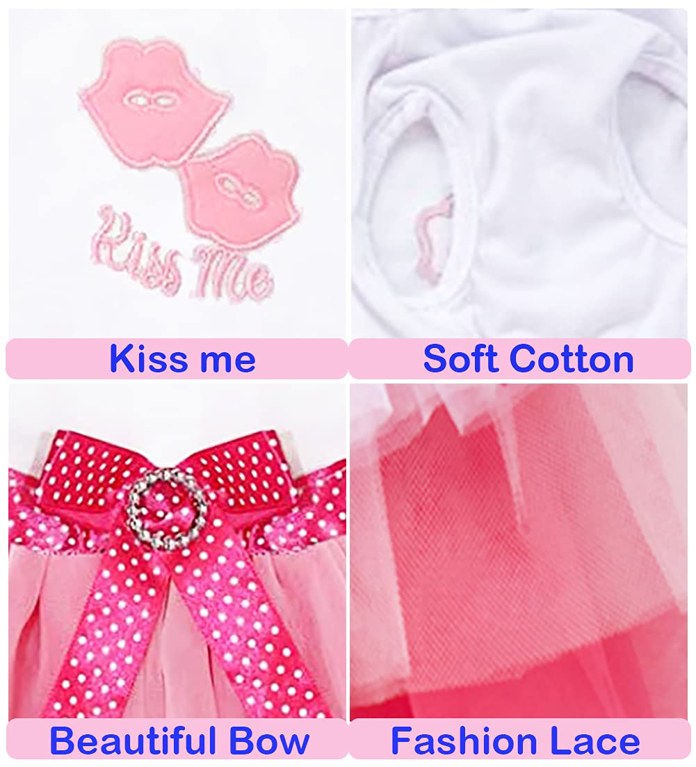 Cane Vestito di Lusso Cucciolo Gonna Vestiti per Cani Principessa Abiti da Sposa Abito da Sera Gonna Tutu Vestito Bowknot per Piccola Ragazza Cane