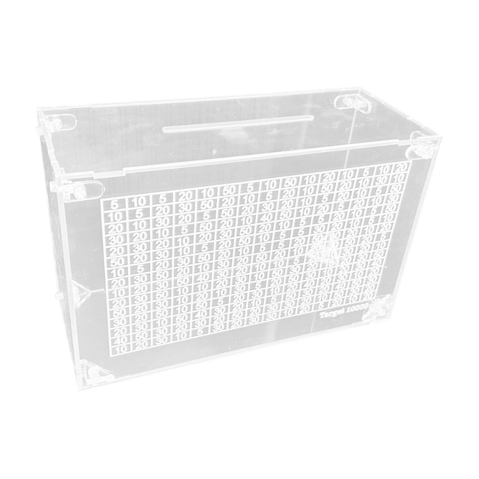 Ljhnba A Saving Challenge Budget Planning Money Box Clear Crylic Cash Banks For Student Nd Family With Visual Progress Tracking Cash Organizers