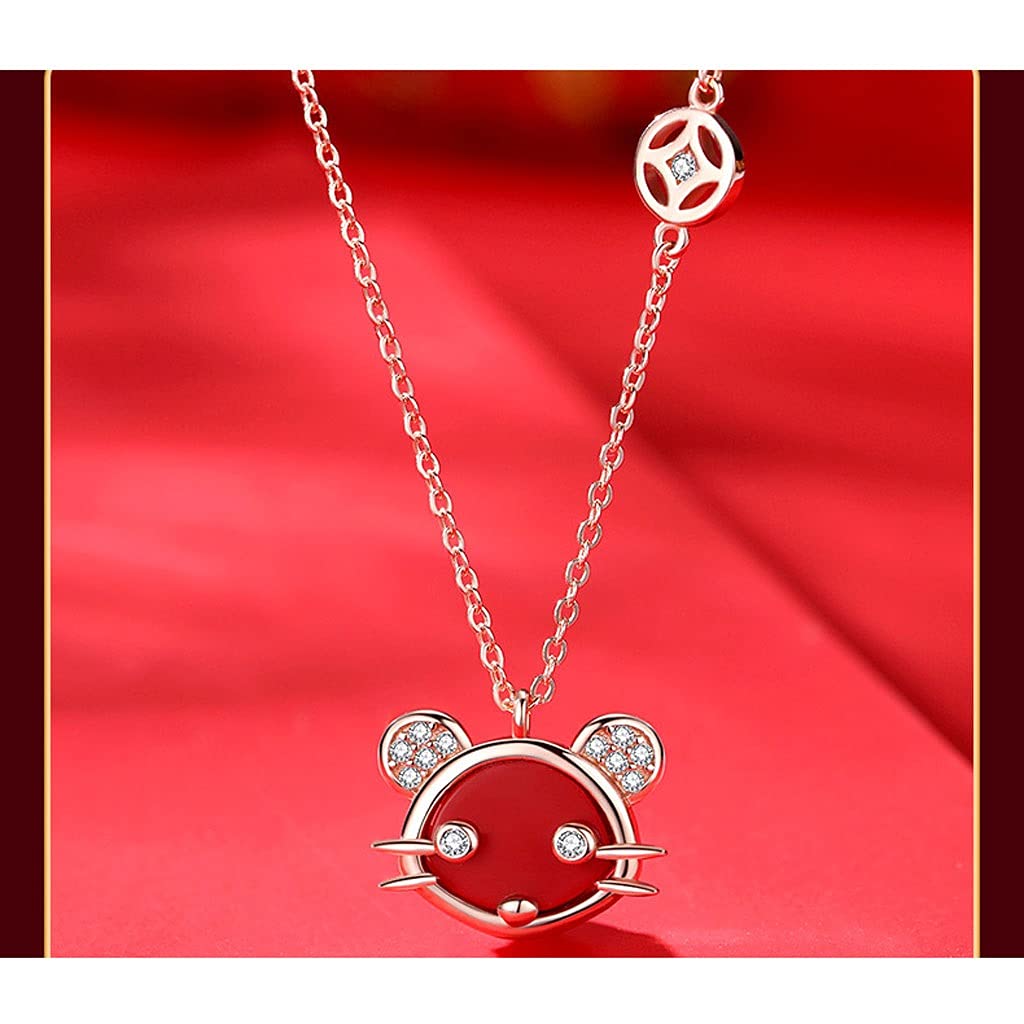 Collane Collane per Donne, Collana Pendente clavicola Lunghezza Totale 15.75in, la squisita implicazione di Forma Che Sei nel Mio Cuore Collana da Donna (Color : B)