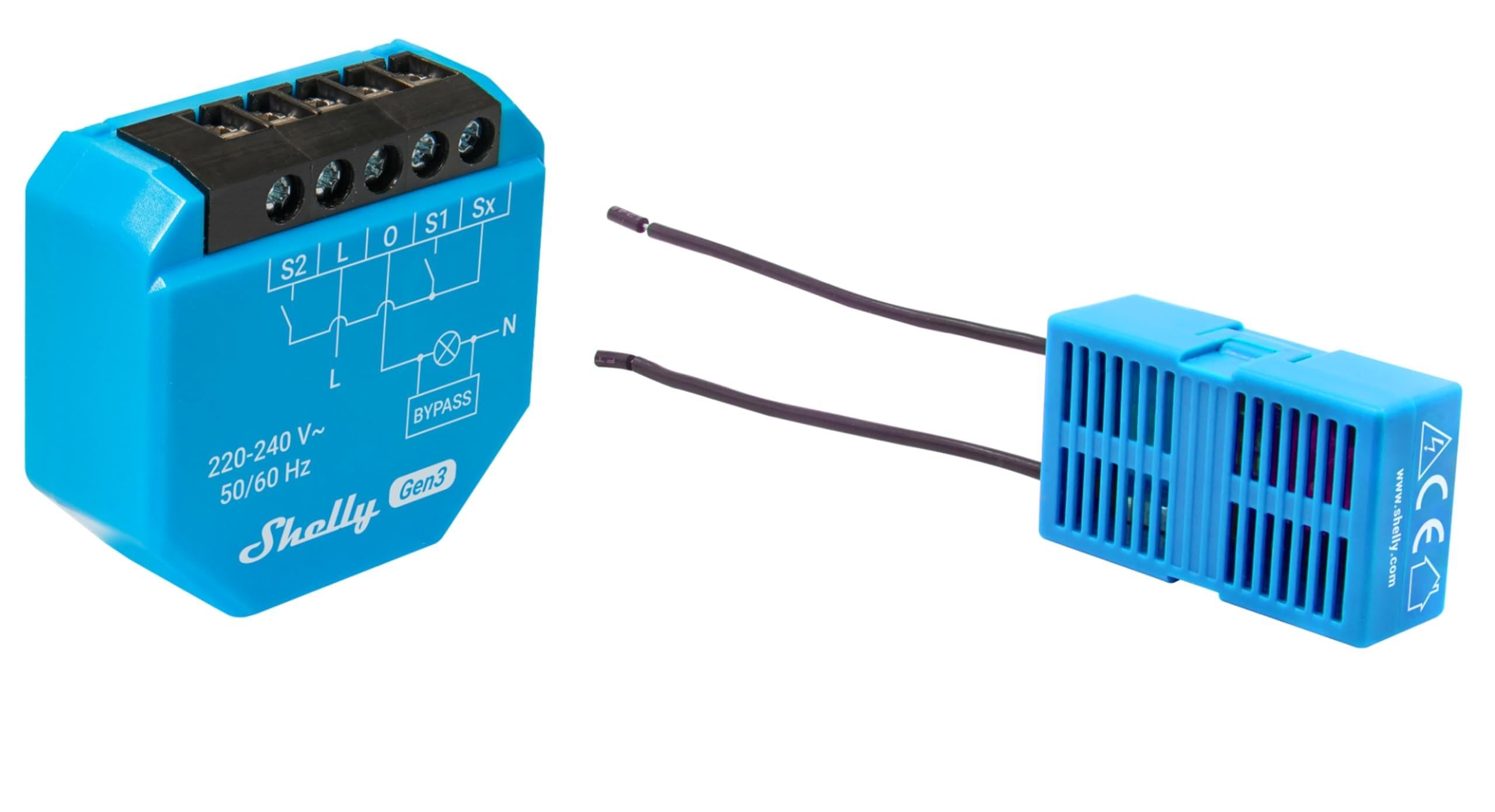 SHELLY Unterputz-Schalter 2L Gen3, 2-Kanal, WLAN, Bluetooth, 2 Stück