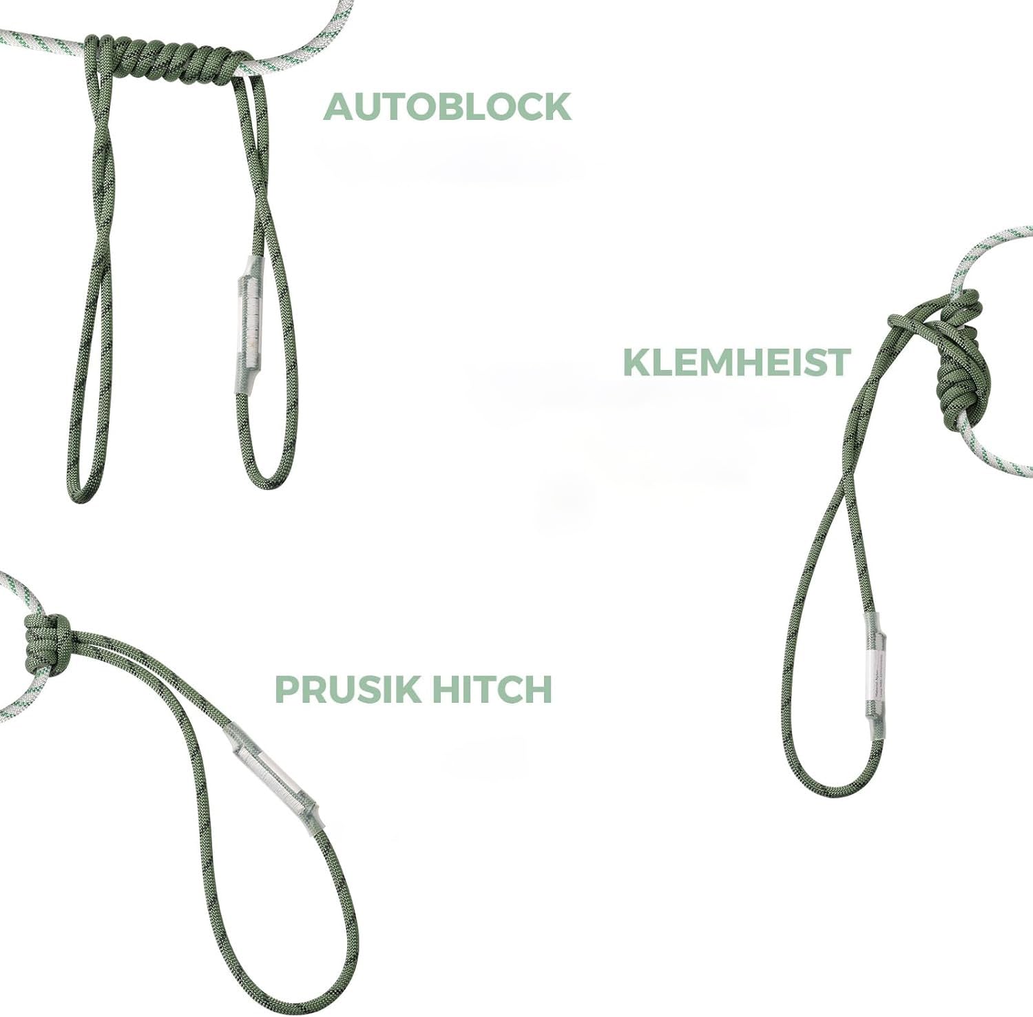 10mm Nylon-Prusikschlinge, Vor Seon– 23 kN/5171 lb Bruchlast, Unisex Prusik Schlinge Ideal für den täglichen Gebrauch beim Baumschnitt (10mm, 60cm)