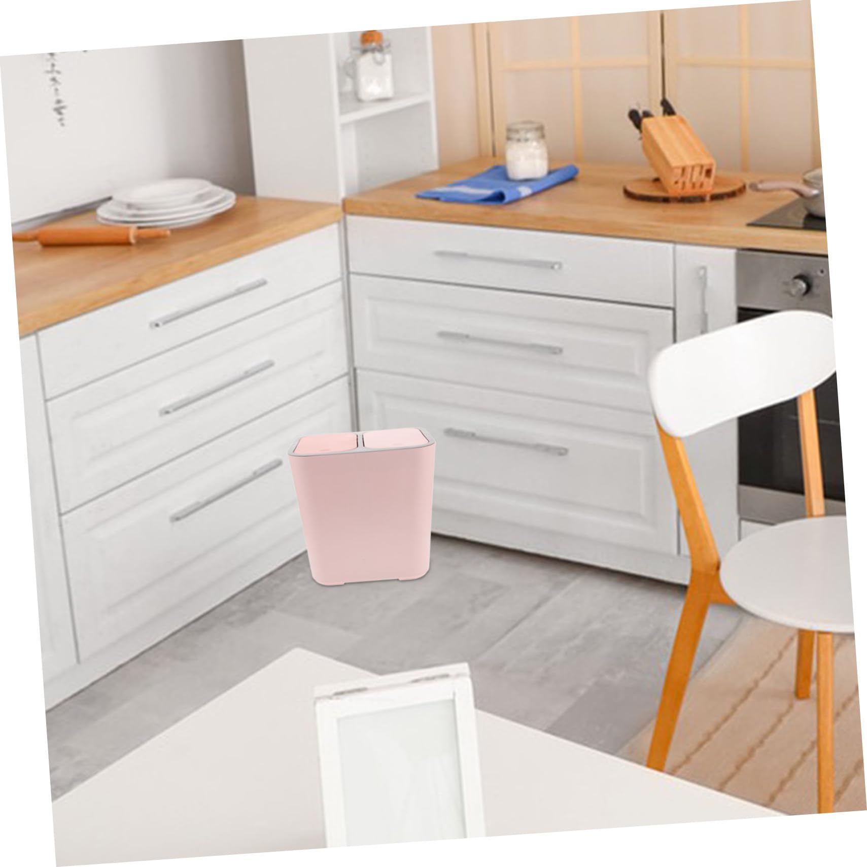 Doppel Mülleimer Mit Trennsystem - Rosa Für Küche & Bad 30L Volumen