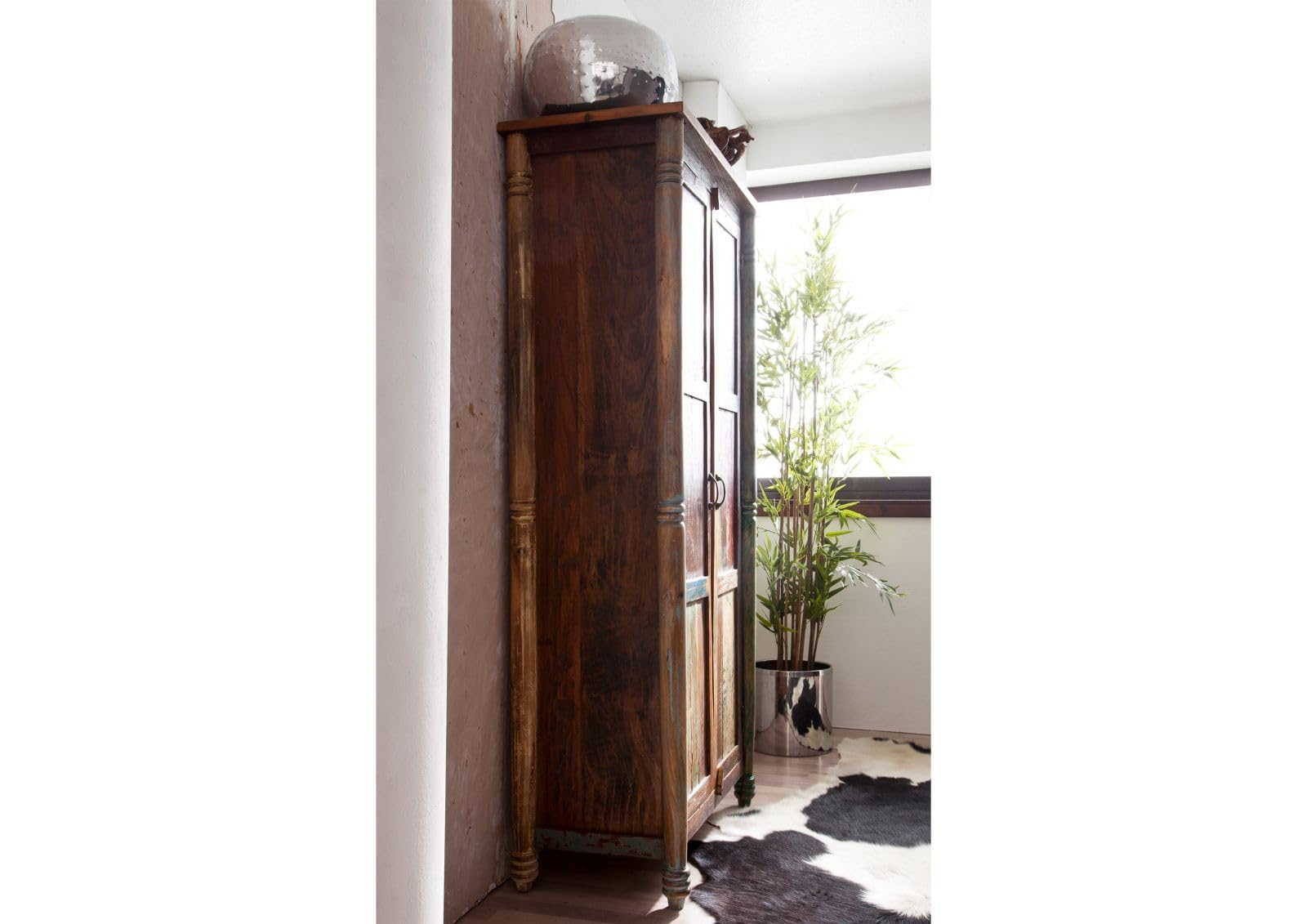 MASSIVMOEBEL24.DE | Vintage Altholz Massivholz Möbel Schrank Massivmöbel lackiert Mehrfarbig massiv Holz Fable #12
