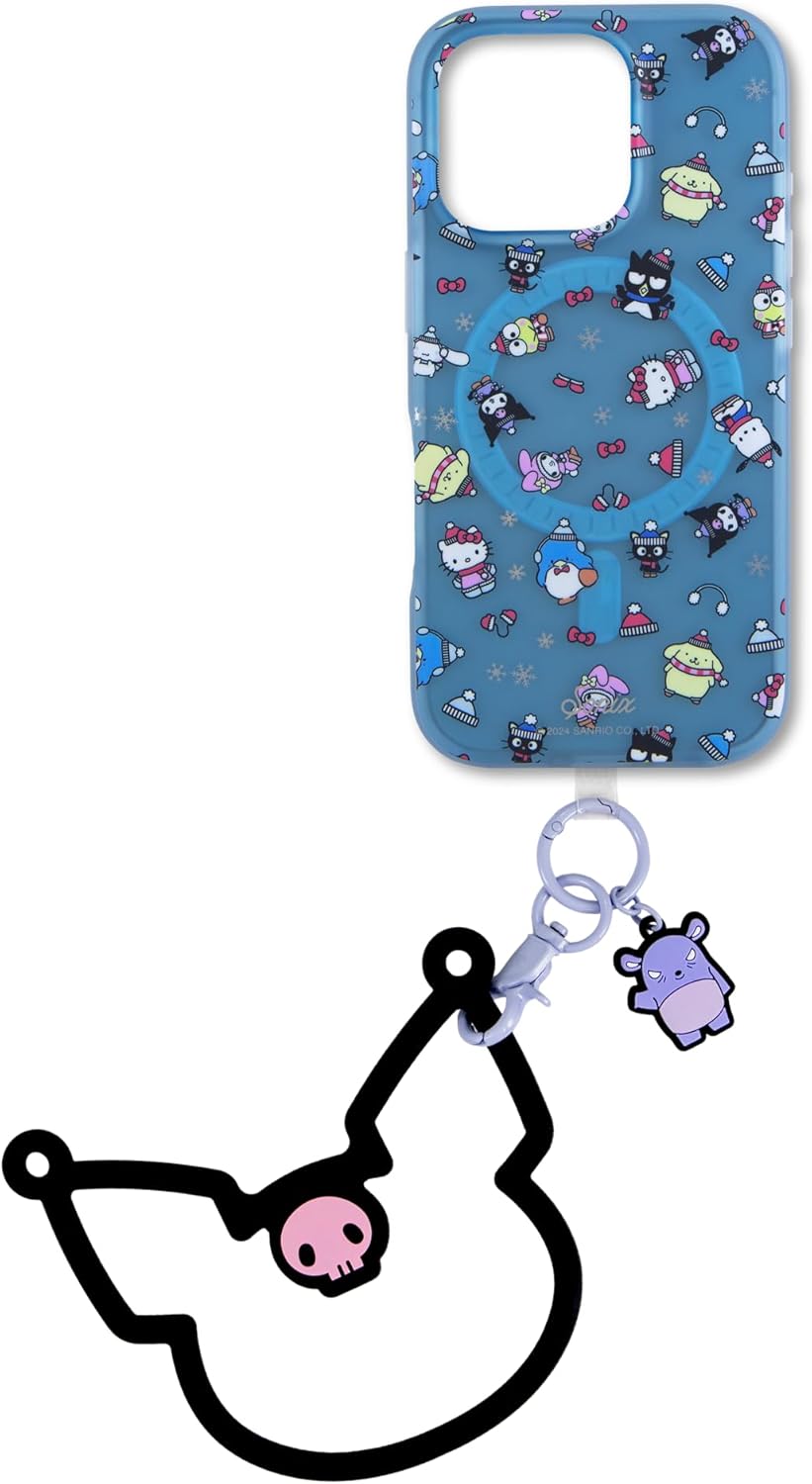 Sonix x Sanrio Silicone Phone Wristlet/Bracelet (Kuromi) + Case for iPhone 16 Pro (Hello Kitty and Friends Aspen Vacation)