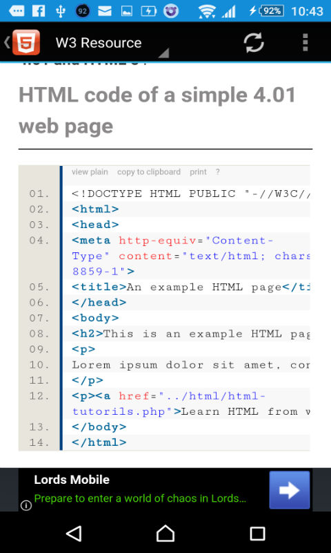 Free HTML Tutorials - App on Amazon Appstore