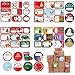 XINCHAO 96 Stück Weihnachtsaufkleber Weihnachts Etiketten Sticker Selbstklebende Weihnachtsdeko Geschenk Aufkleber Weihnachtsgeschenke Verpackung Etiketten für Weihnachtskarten,Umschlag,Geschenktüten