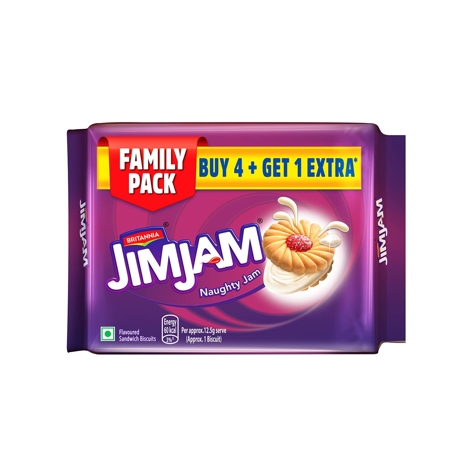 Britannia Treat Jim Jam (4+1) 460g or 500g On Pack Combi Amazon.in