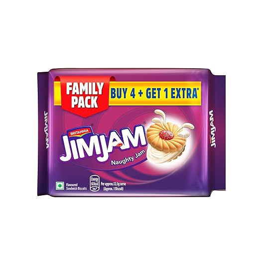 Treat Jim Jam (4+1) 460g or 500g On Pack Combi