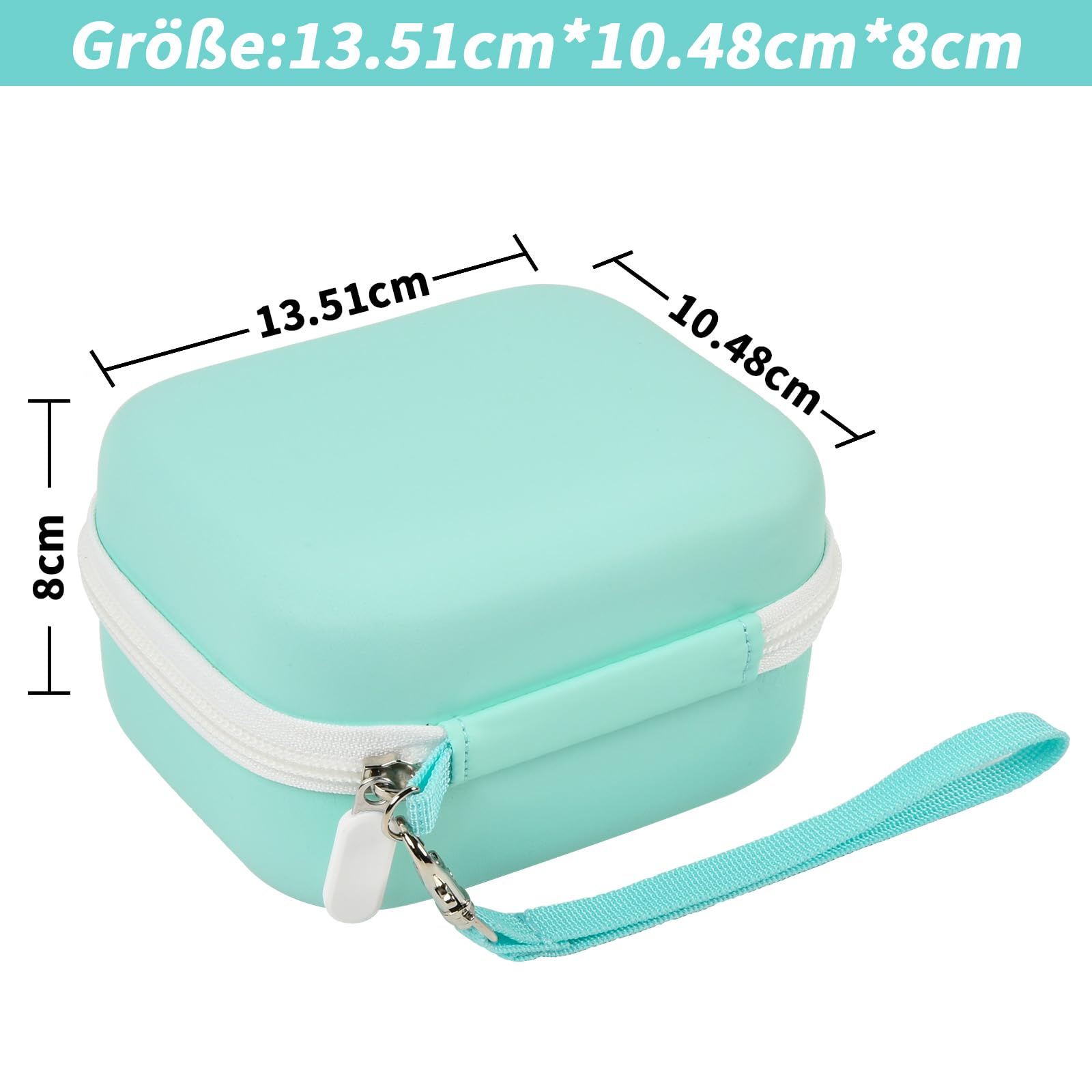 Etui do Memoking T02/ do Phomemo M02/ T02/ M02S/ M02 Pro/ Q30S/ M02X drukarka etykiet. Mini uchwyt na drukarkę naklejki, papier termiczny, kabel USB (tylko pudełko) zielony